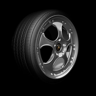 Diablo style alloy wheel