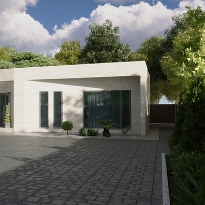 Cottage in a modern style in a cottage village