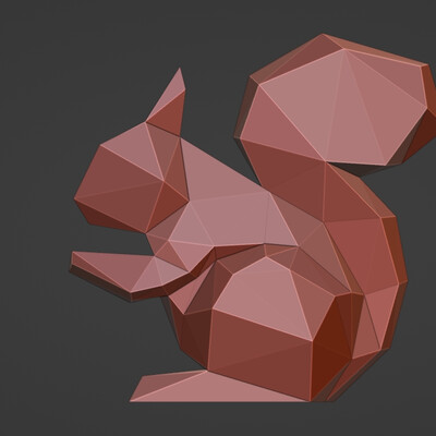 Squirrel, polygonal