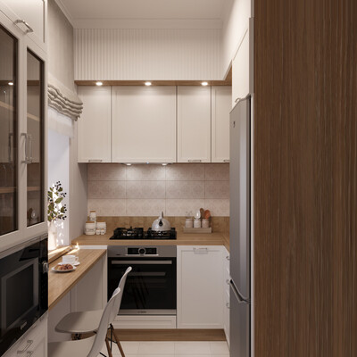 Visualization of the kitchen (6 m2)