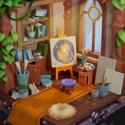 Room of the cat-artist