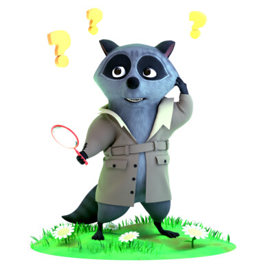 cartoon racoon