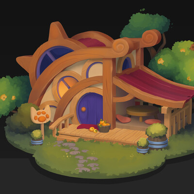 Cat girl's house