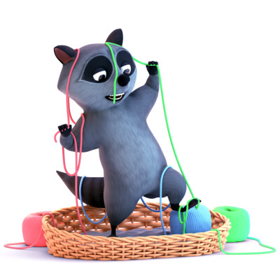 cartoon raccoon#2
