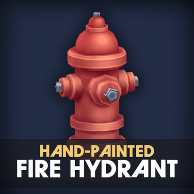 Stylized Hand-Painted Fire Hydrant