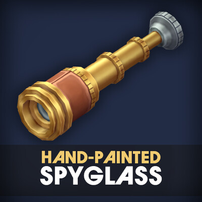 Stylized Hand-Painted Spyglass
