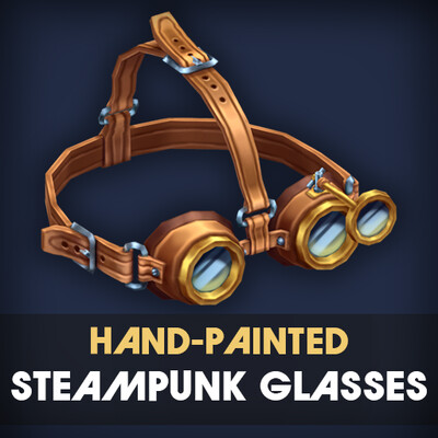 Stylized Hand-Painted Steampunk Glasses