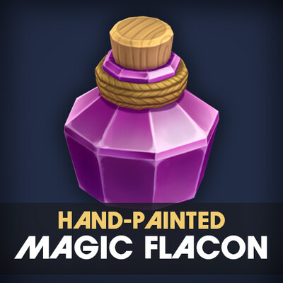 Stylized Hand-Painted Magic Flacon