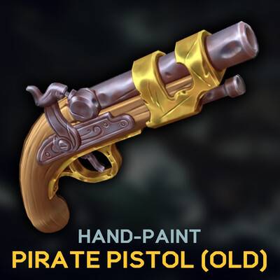 Hand-Painted Stylized Pirate Pistol (OLD)