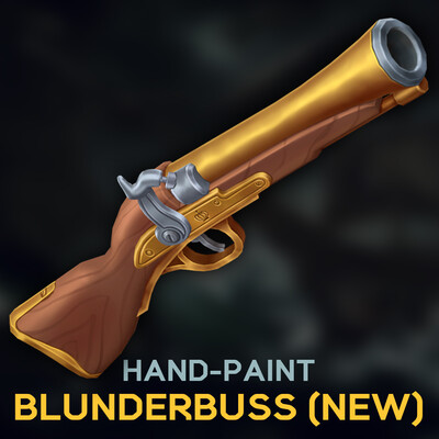 Hand-Painted Stylized Pirate Blunderbuss (NEW)