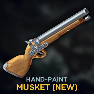Hand-Painted Stylized Pirate Musket (NEW)