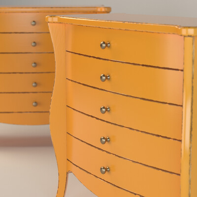 Orange dresser