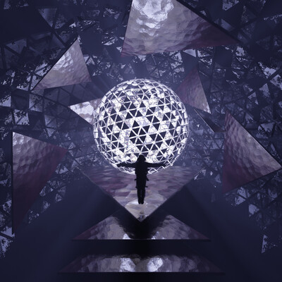 Abstract flying man