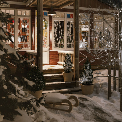 New Year at the dacha
