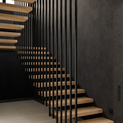 Cantilever staircase on boltsy