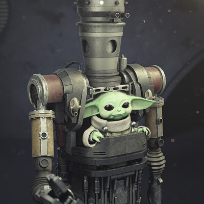 IG-12 & Grogu (Mandalorian Fan Art)