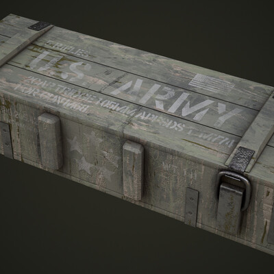wooden box for weapons