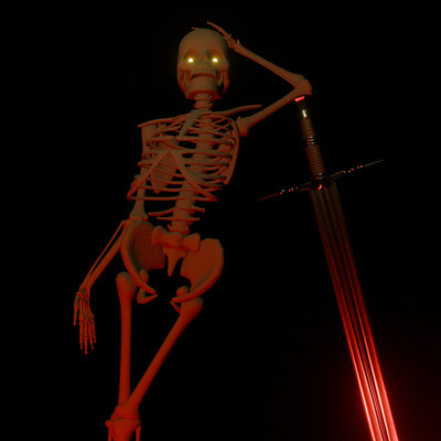 Skeleton with sword