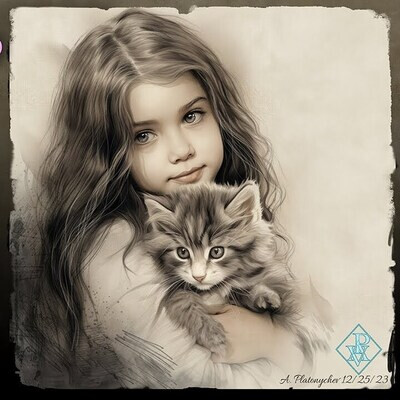 Whiskers of Joy /Timelapse Photoshop Drawing.