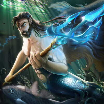 Poseidon is the Sovereign of the Seas - Splash Art
