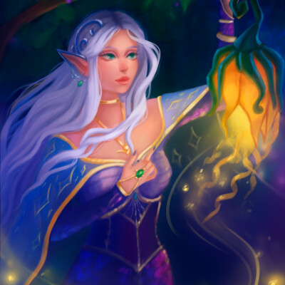 An elf in the forest