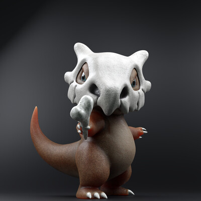 Pokemon Cubone 3D Fan Art