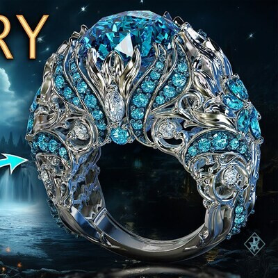 A Magic Moonlit Blue Ring.