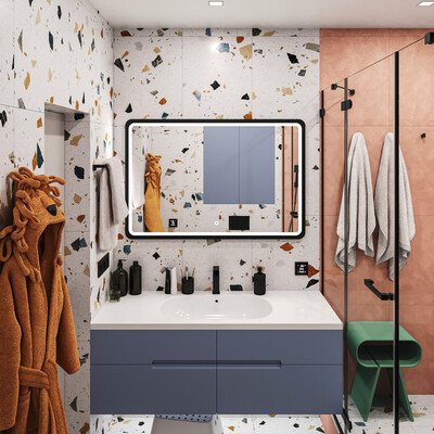 Visualization of the bathroom of the residential complex Malinovka