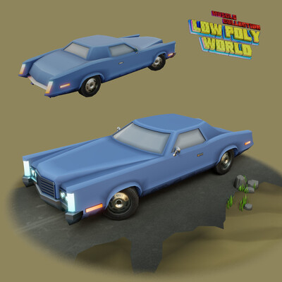 Caddilac eldorado lowpoly model
