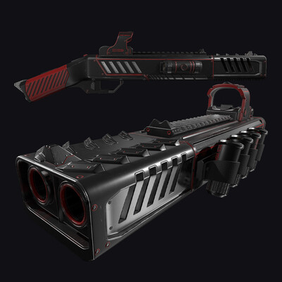 Sci-Fi Double-Barreled Shotgun