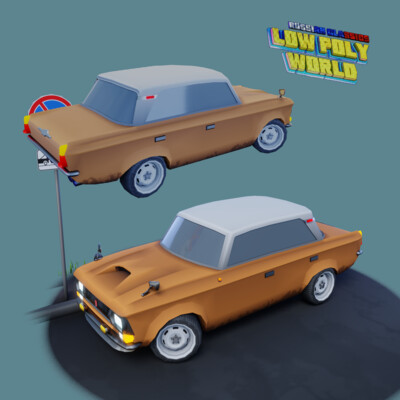 Moskvich lowpoly model
