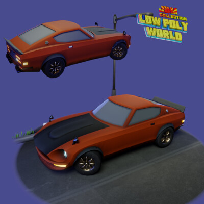 Datsun 240Z low poly model