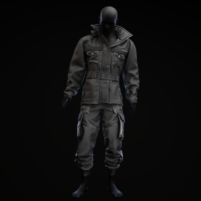 Techwear outfit [CLO3D, Blender3D] Digital Brand DOROGO