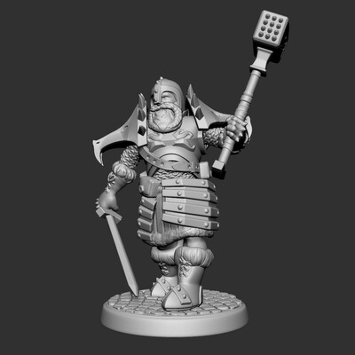 Dwarf warrior miniature