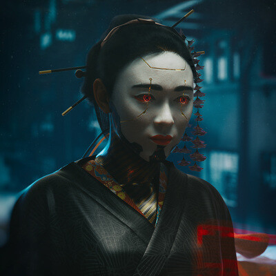 Cyberpunk Geisha