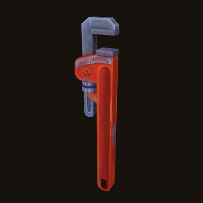 HandPainted pipe wrench