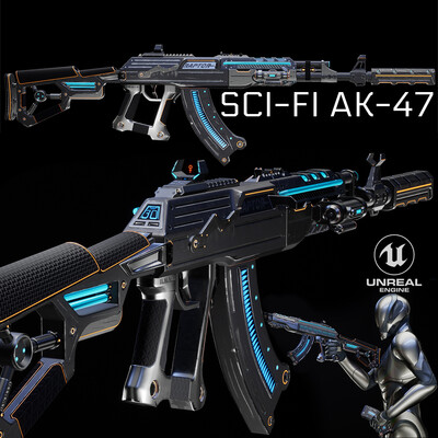 Sci-Fi Assault Rifle AK-47