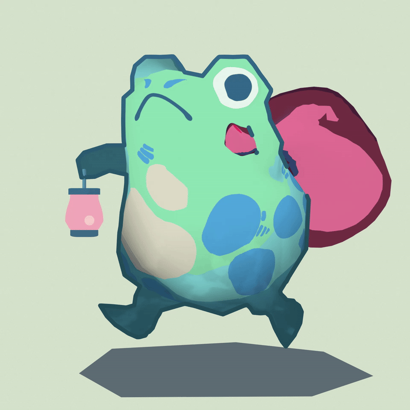 made a 3D model of a toad