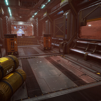 Sci-fi coridor on Mars