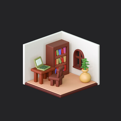 LowPoly Tiny Room