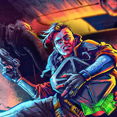 art illustration cyberpunk comics