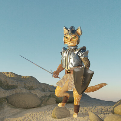 Archibald Fish-born Cat the Knight