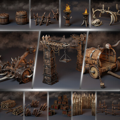 Props for "Mak'gora. Warcraft fan-cinematic" (bundle)