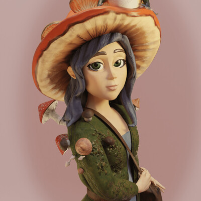 Forest fairy with little friend