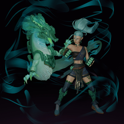 Xun and bronze dragon