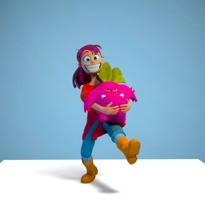 Girl and radish