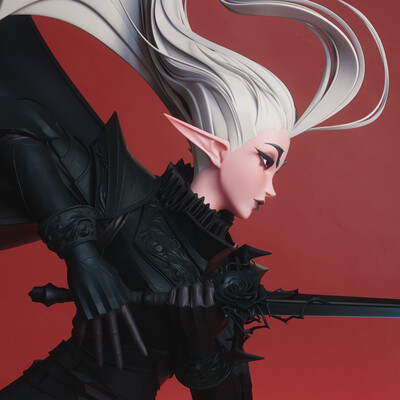 Elvira "Drow Paladin"