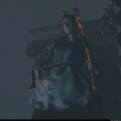 Undead oldest russian witch Baba Yaga