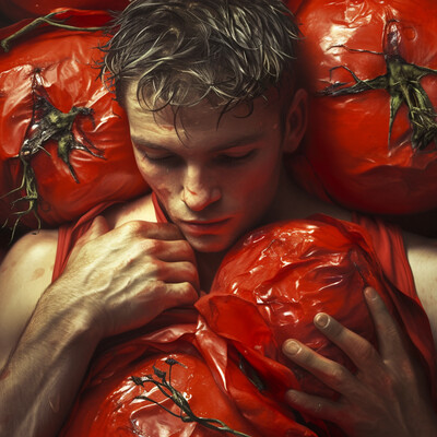Ai Tomato photo shoot in neural net
