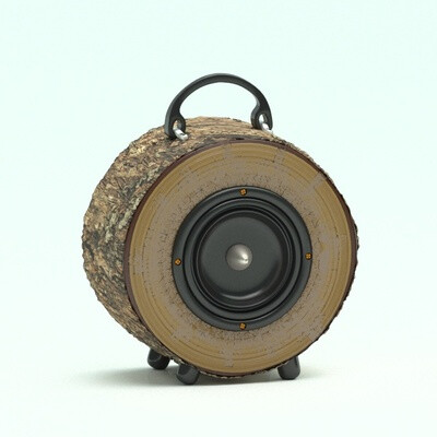 Wireless speaker made of hemp